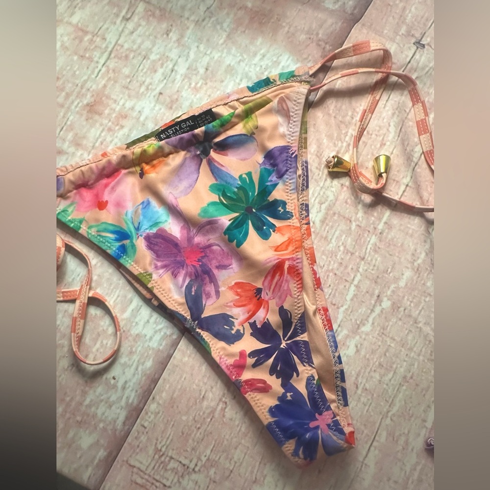 Nasty Gal Floral Bikini Bottom